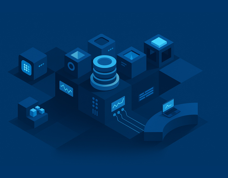 Illustration of interconnected ERP systems representing Infor Velocity Suite