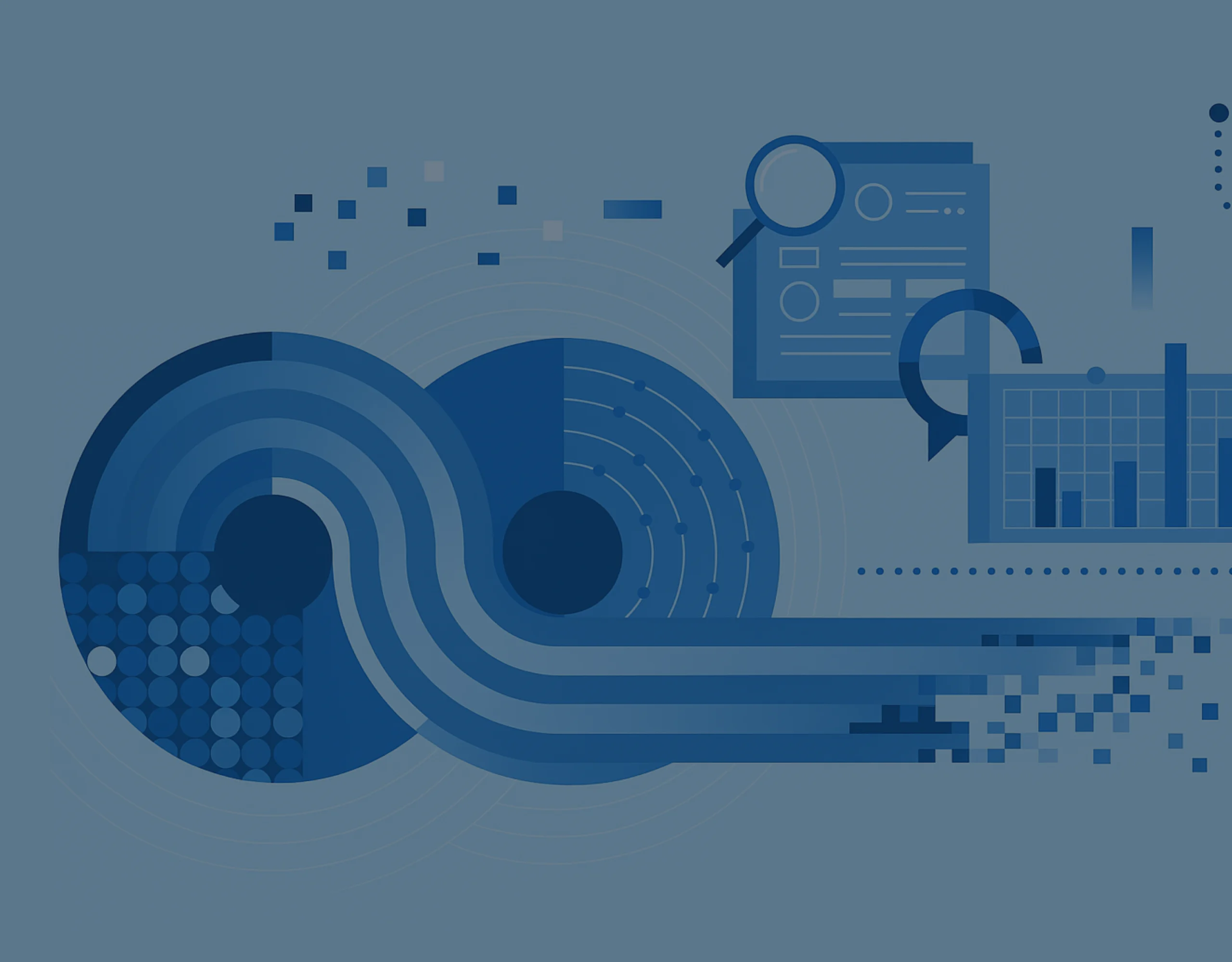 Charts and infinity loop symbolizing test automation mistakes