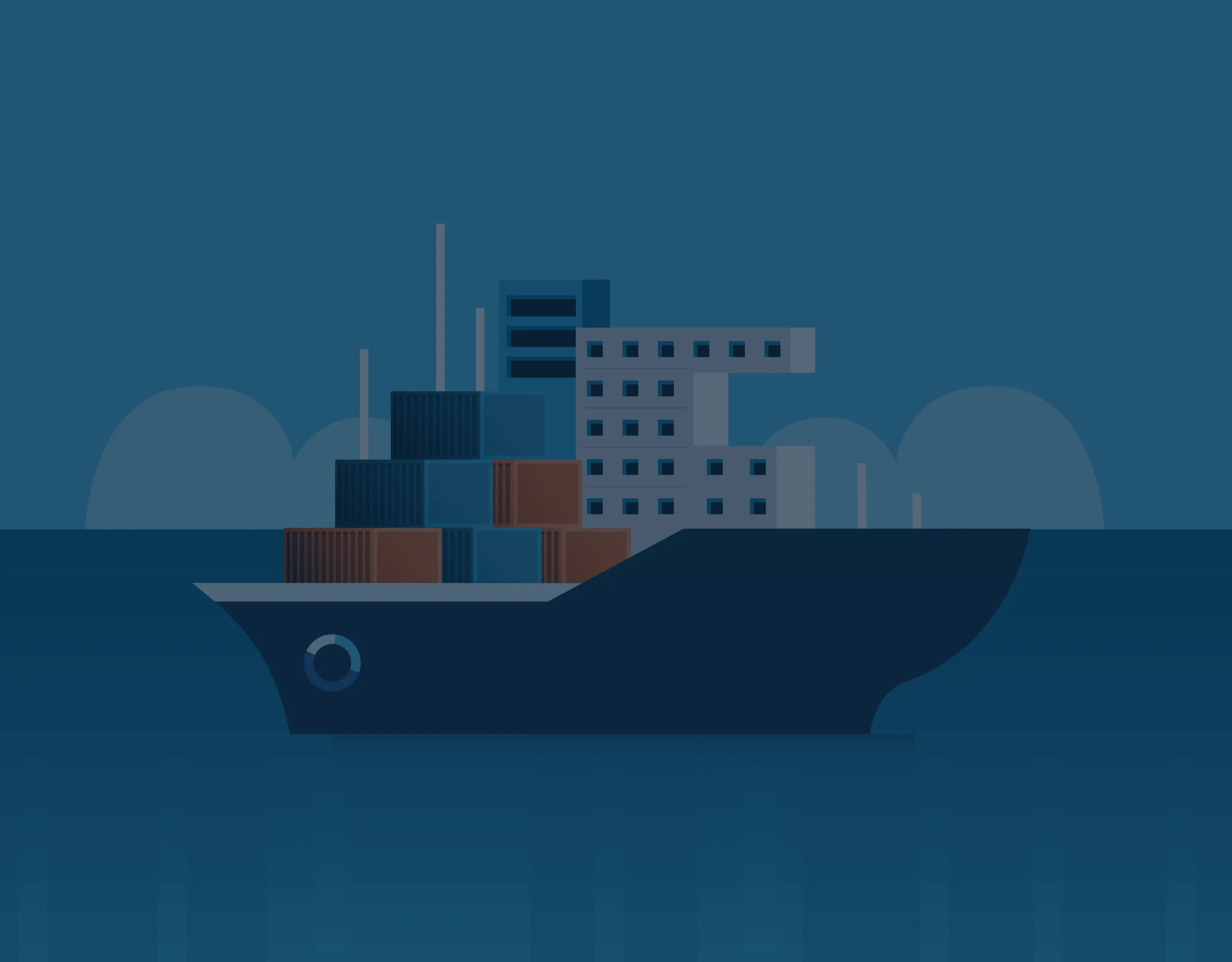 Cargo ship with containers, symbolizing tech-driven tariff solutions.