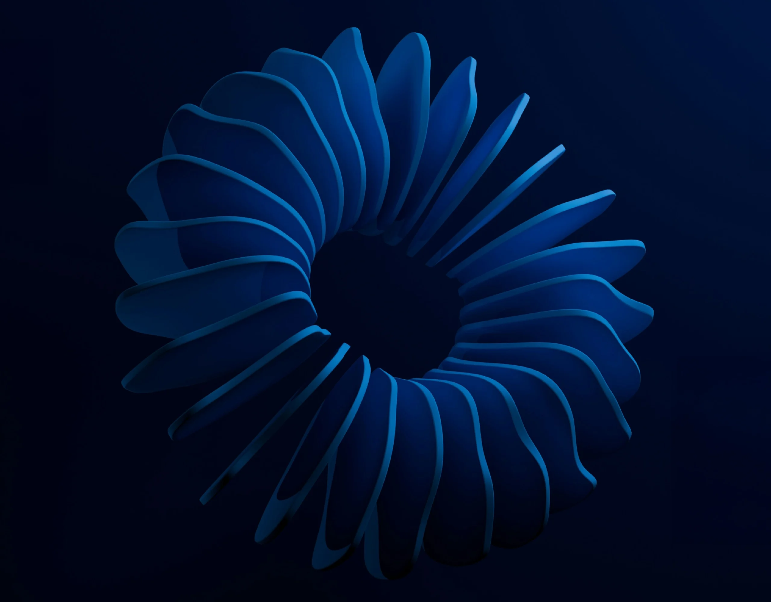 Abstract circular blue pattern symbolizing process optimization for manual regression testing.
