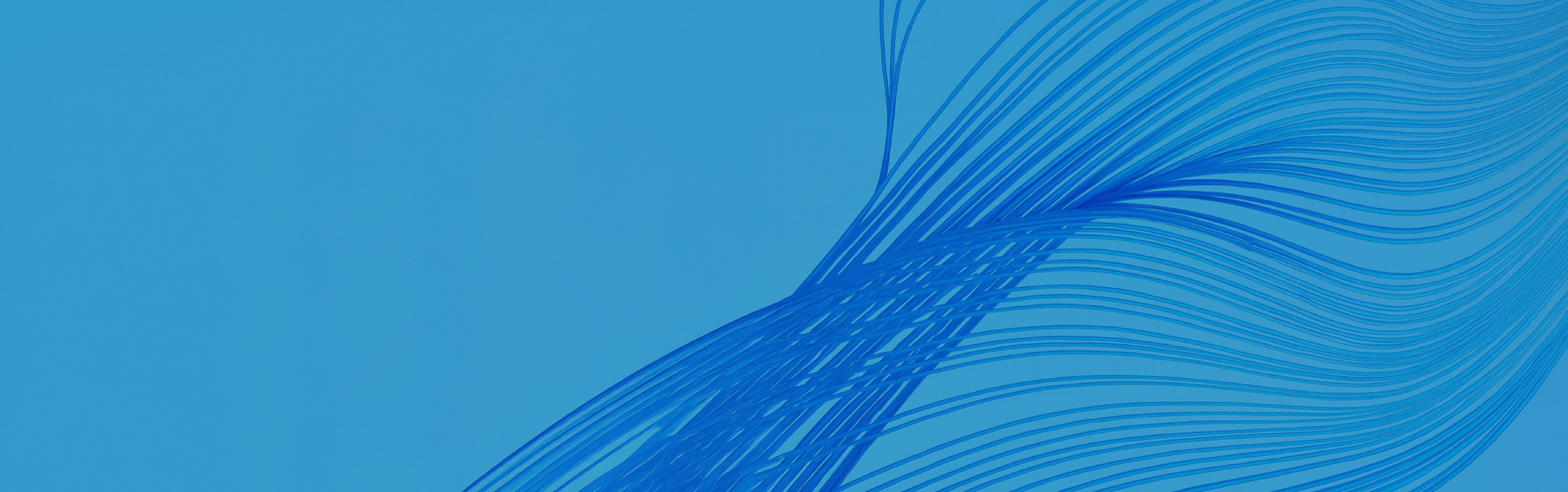 Abstract blue flowing lines illustrating digital transformation challenges and complexity.