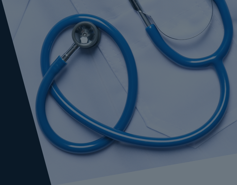 Stethoscope on a medical coat representing digital transformation in healthcare.